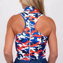 Taylor Jordan Camo Racerback Golf Top -USA Edition w/ Logo Size M MSP$82-2