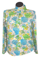 Ibkul Paddy Print Long Sleeve Sun Shirt Size XL-1