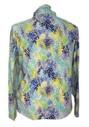 Ibkul Women's Naomi Long Sleeve Print Zip Golf Sunshirt Size XXL-2
