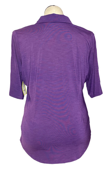 Jofit Solid Purple Short Sleeve Polo Size XXL - 0