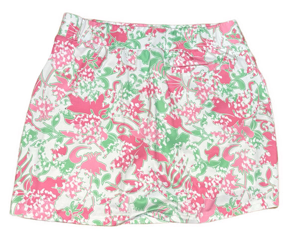 Pebble Beach Women's Pink & Green Patterned Golf Skort Size M