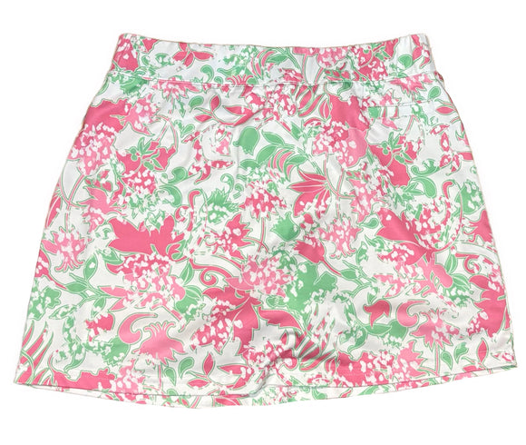 Pebble Beach Women's Pink & Green Patterned Golf Skort Size M
