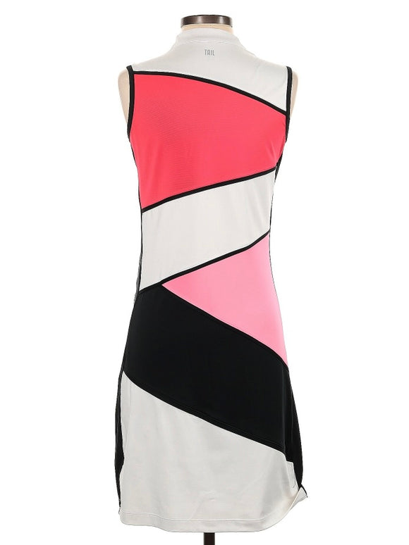 Tail Activewear Sleeveless Color Block Golf Dress -White/Pink/Black Size M