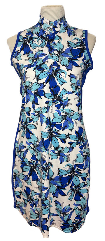 Tail Women's Blue Floral Golf Dress Size S