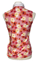 Daily Sport Women's Pink & Yellow Floral Patterned Sleeveless Golf Top Size S-2