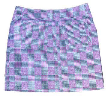Jofit Women's Fuchsia, White & Gray Plaid Skort Size 10 - 0