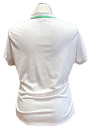 Adidas Women's White Short Sleeve Golf Top w/Green Accents Size XL-2