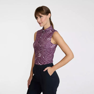 New Bad Birdie Women's Sleeveless Core Golf Polo - Rave Runner - 0