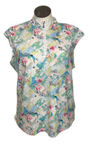 San Soleil Women's Green "Tee Time" Cap Sleeve Golf Top Size XXL-1