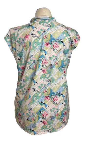 San Soleil Women's Green "Tee Time" Cap Sleeve Golf Top Size XXL - 0