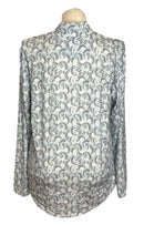 San Soleil Women's Light Blue & Black Paisley Print Golf Pullover Size XXL-2