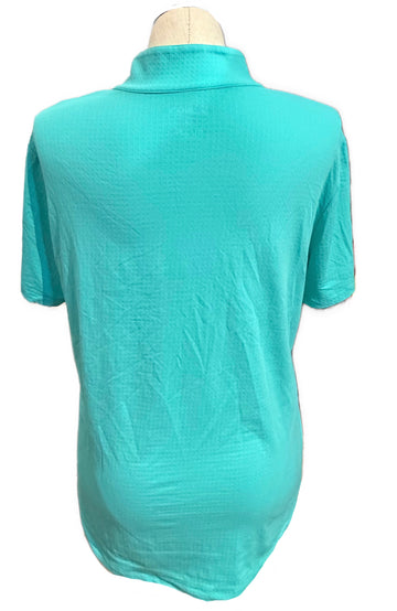Ibkul Women's Teal Short Sleeve Golf Top Size XXL - 0