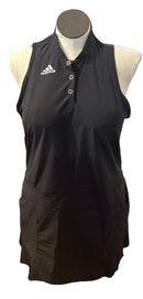 Adidas Women's Black Sleeveless Golf Dress w/Micro Pleats Size XL-1