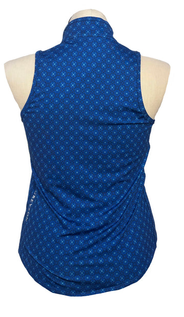 Greyson Women's Blue & Black Patterned Sleeveless Golf Top Size L - 0