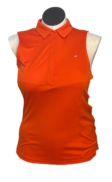 J.Lindeberg Women's Orange Sleeveless Golf Top Size XL