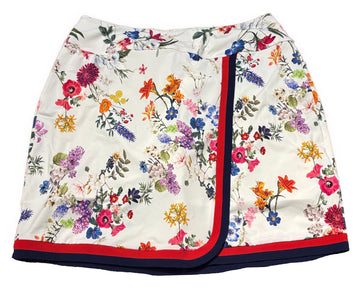 Foray Golf Women's White Floral Wrap Golf Skort Size L