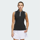 New Adidas Women's Black Ultimate365 Sleeveless Zip Polo Size XL MSP$65-1