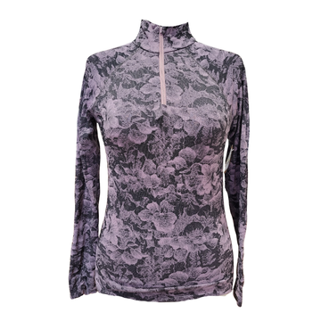 Athleta Purple Momentum Floral Pullover Size M