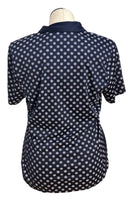 PGA Tour Navy & Periwinkle Starburst Polo Size XL-2