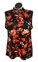 Tail White Label Women's Black & Coral Floral Sleeveless Golf Top Size XXL-1