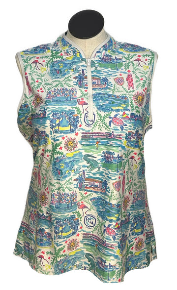 Smith & Quinn Women's Blue PGA National Resort Sleeveless Top Size XXL