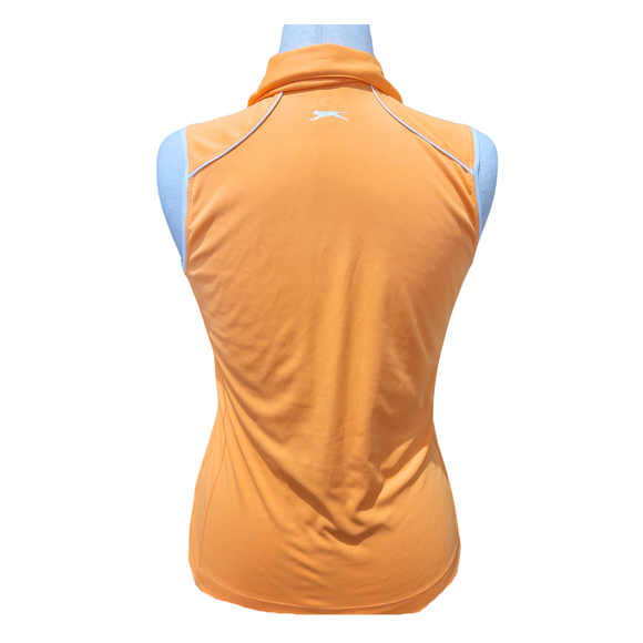 Slazenger Golf Bright Solid Sleeveless Mock Top w/ White Trim Size M