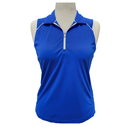 Slazenger Golf Bright Solid Sleeveless Mock Top w/ White Trim Size M-5