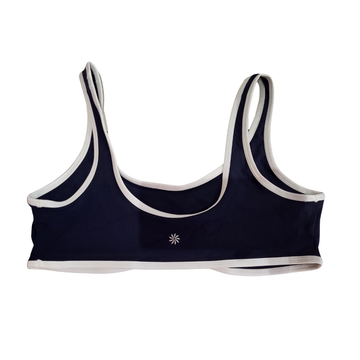 Athleta Women's Navy Sports Bra w/White Outlining Size L - 0