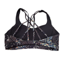 Lululemon Women's Black Bandana Print Sports Bra Size 10-2