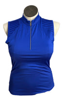 Tail Royal Blue Sleeveless 1/4 Zip Mock Golf Top Size M-1