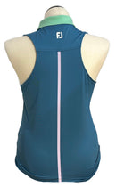Footjoy Pale Navy & Seafoam Sleeveless Polo Size M-2