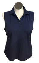 Lady Hagen Navy Sleeveless Polo Size XL-1