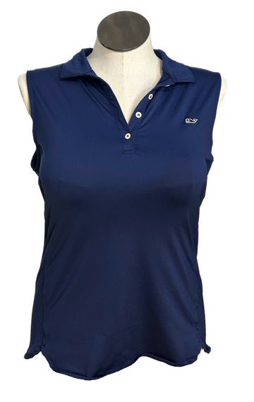 Vineyard Vine Navy Sleeveless Polo Size L