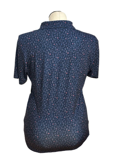 New Greg Norman Navy Cocktail Polo Size L MSP $75 - 0