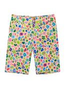 New Loudmouth Women's Bermuda Golf Shorts - Leopard Spots MSP$78-1