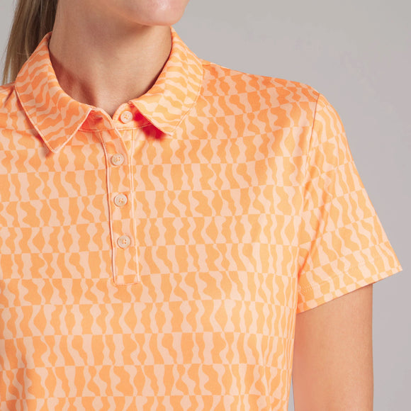 New Puma Women's Cloudspun Wavey Short Sleeve Golf Polo MSP$65