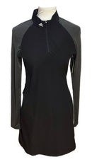 Adidas Long Sleeve Black, Navy & Stripe Dress Size XS-1