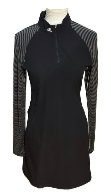 Adidas Long Sleeve Black, Navy & Stripe Dress Size XS