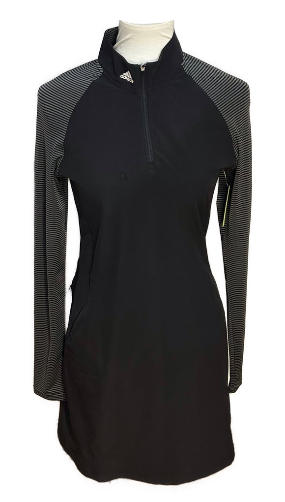 Adidas Long Sleeve Black, Navy & Stripe Dress Size XS
