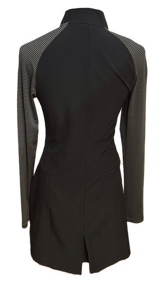 Adidas Long Sleeve Black, Navy & Stripe Dress Size XS