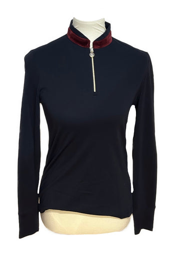 Golfino Navy Pullover w/ Red Velvet Collar Size 6