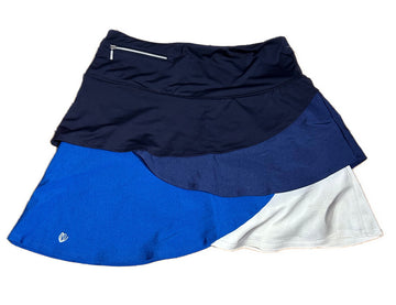GGBlue Navy, Royal & White Colorblock Layered Skort Size M