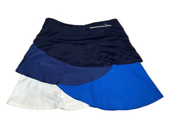 GGBlue Navy, Royal & White Colorblock Layered Skort Size M - 0