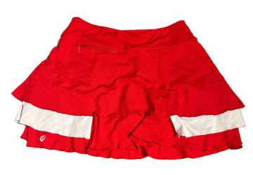 GGBlue luxe sport Red & White Tiered Skort Size M
