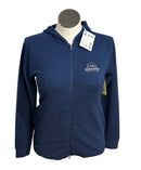 New Footjoy Navy Ribbed Full Zip Hoodie w/ Logo Size M-1