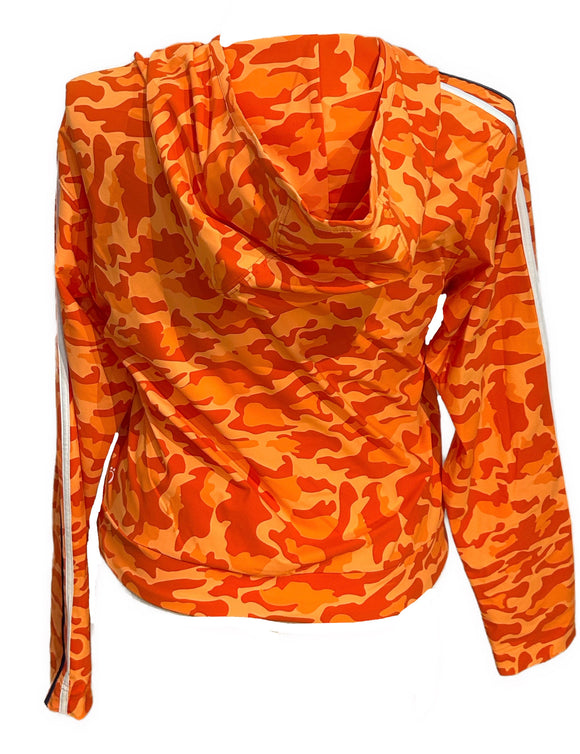 Kinona Orange Camo Adjustable Hoodie Size M