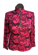 Melly M Hot Pink Zebra Pullover Size L-1