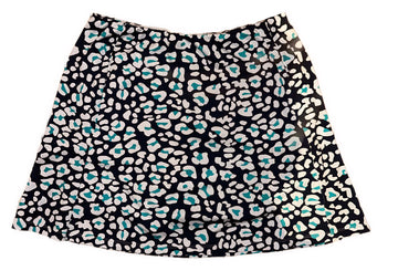 Tail Women's Navy & Teal Cheetah Print Golf Skort Size L