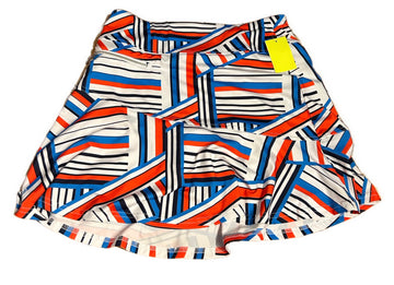GGBlue red, White & Blue Asymmetrical Woven Skort Size M