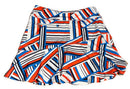 GGBlue red, White & Blue Asymmetrical Woven Skort Size M-2